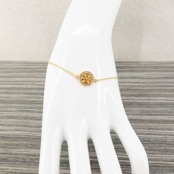 Tory Burch Miller Pave Chain Bracelet Gold OS - Picture 10 of 10